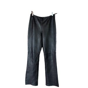 Vintage John Carlisle Leather Boot Cut Moto Pants, Fully Lined‎ Women's Size 6